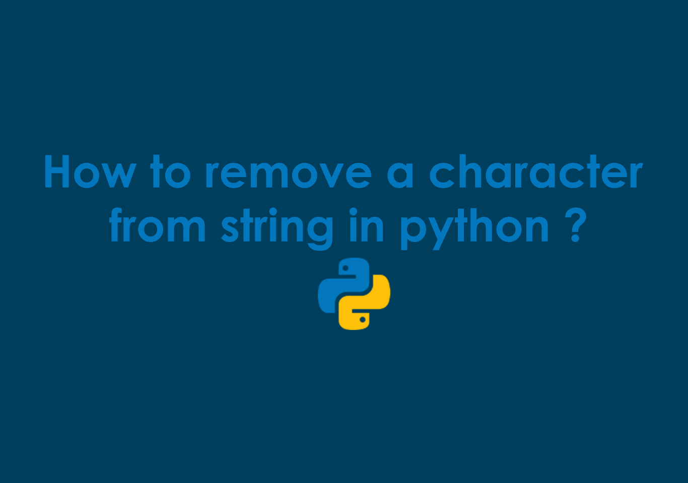 Remove a character from a string in python