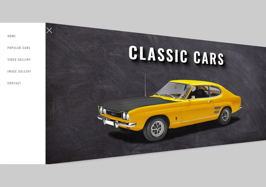Classic car frontend site Classic car frontend site - feature