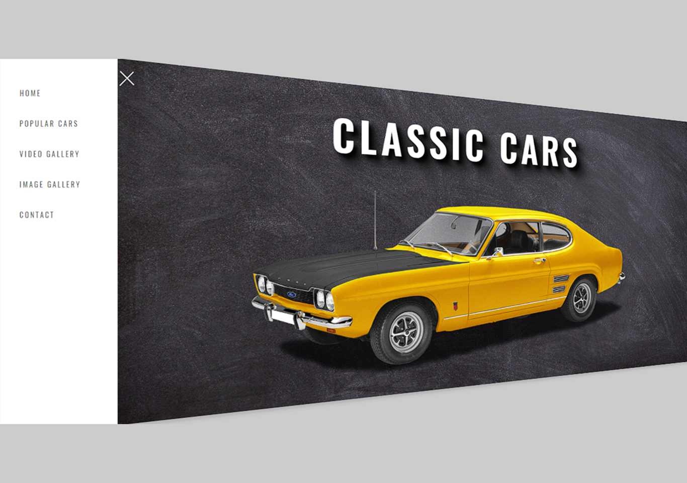 Classic car frontend site with source code