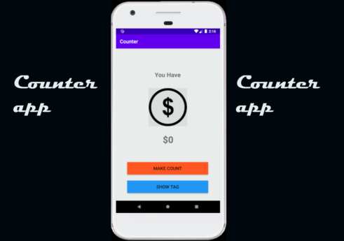 Counter app in android with source code