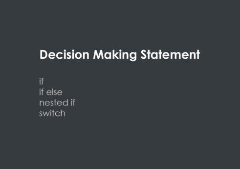 Decision making statement