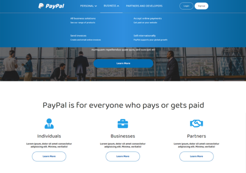 Paypal frontend site with source code
