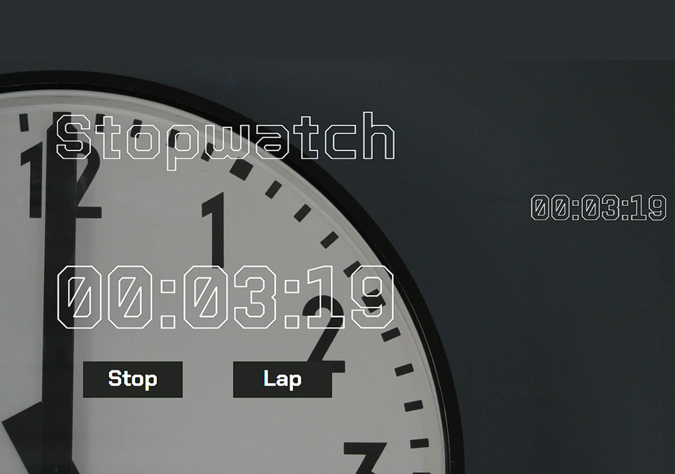 Stopwatch app in Js with Source code