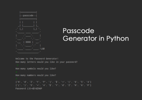 Passcode generator in python