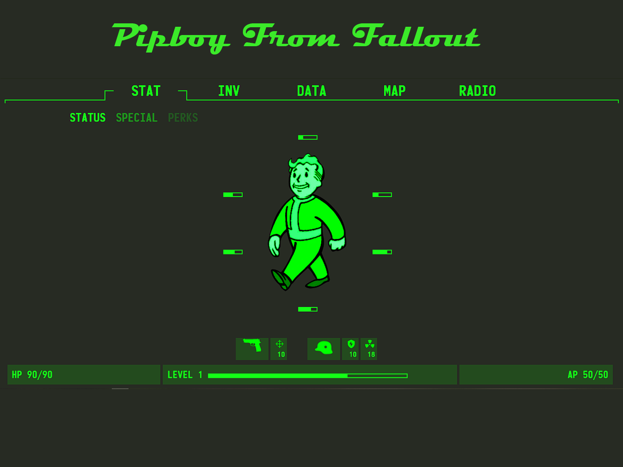 Pipboy from fallout 4 with source code