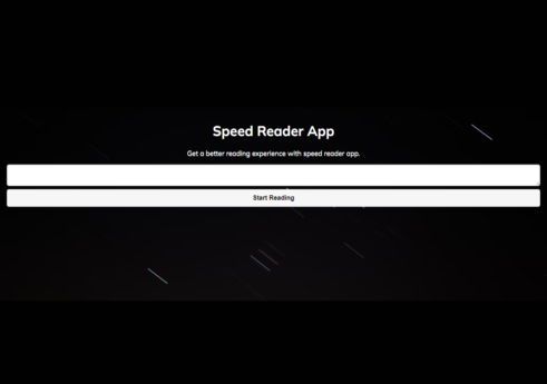 Speed reader in JavaScript with source code