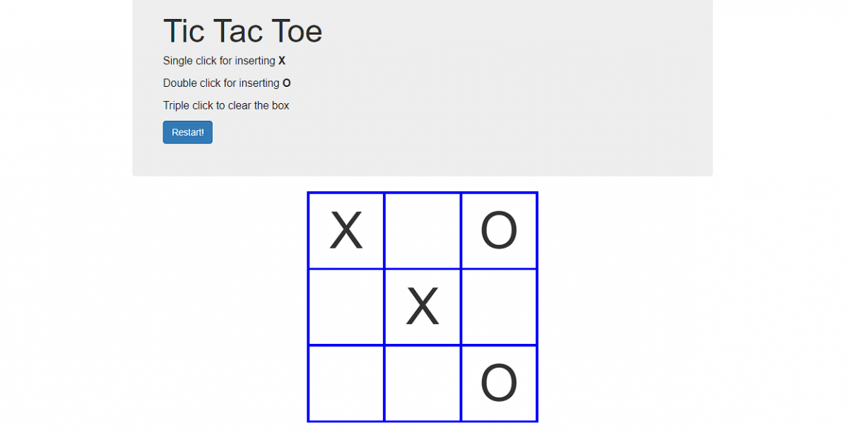 tic tac toe game