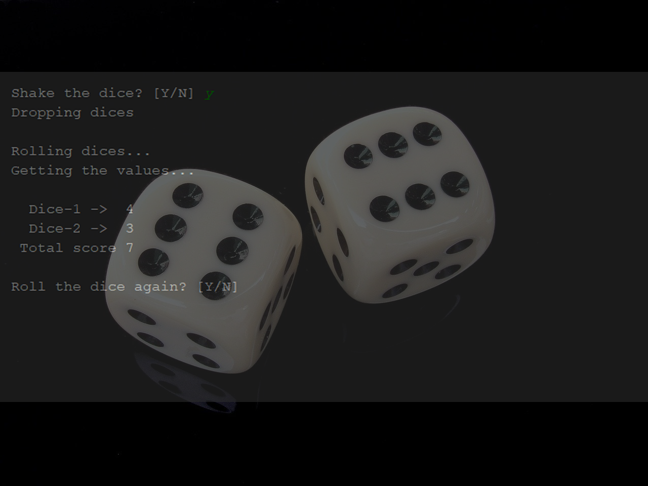 Roll a dice game in python with source code