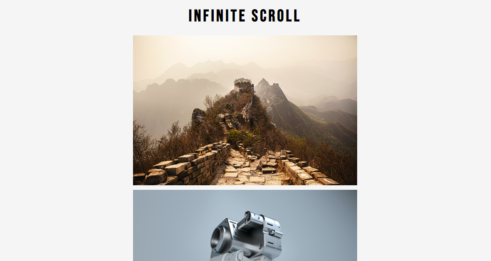Infinite scroll in JavaScript with source code