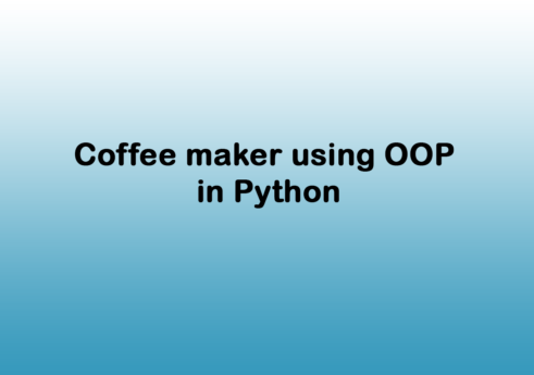 Coffee maker OOP in python with source code