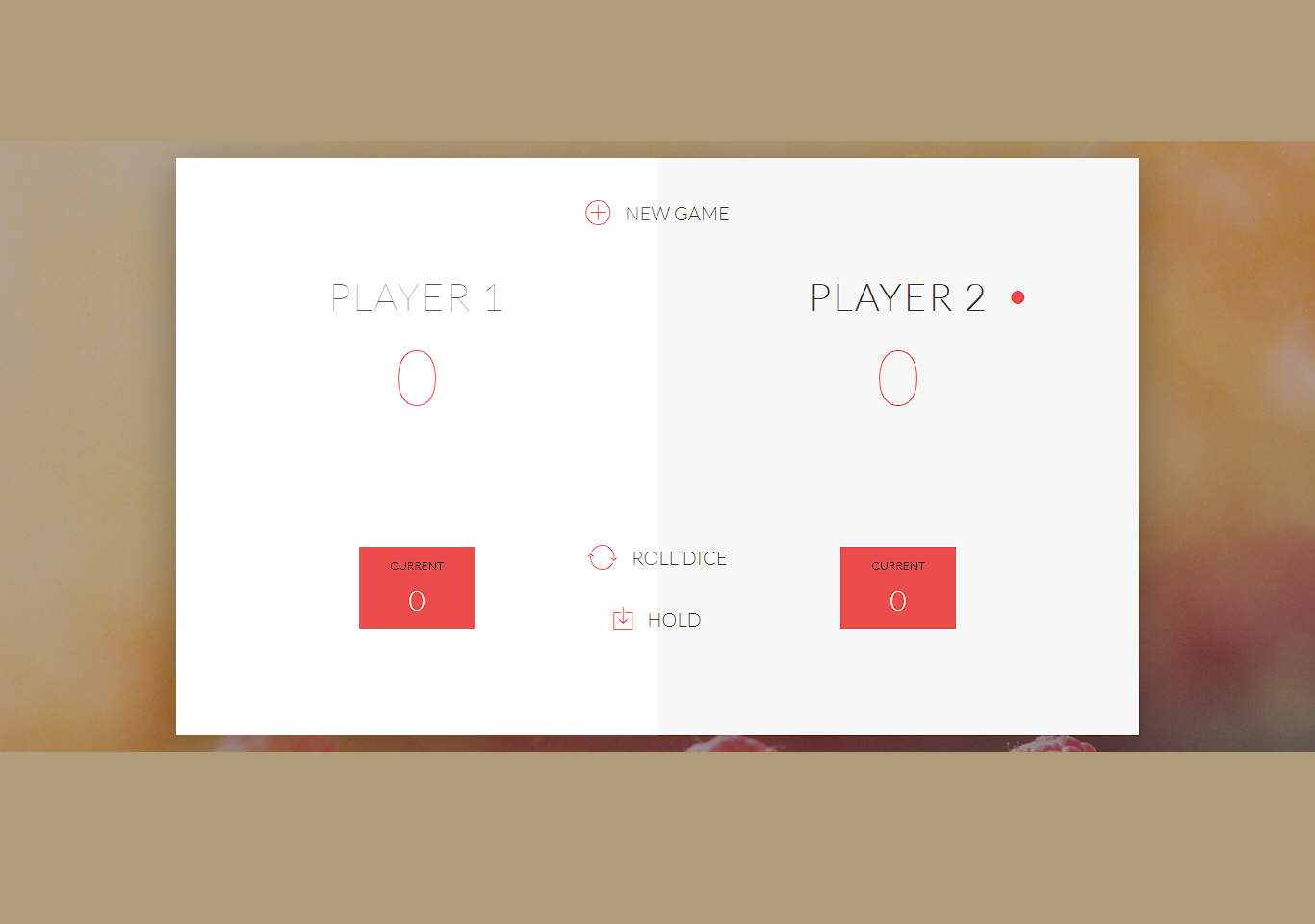 Dice game in JavaScript with source code