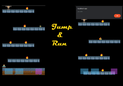 Jump and run game in JavaScript