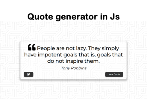Quote generator in JavaScript with source code