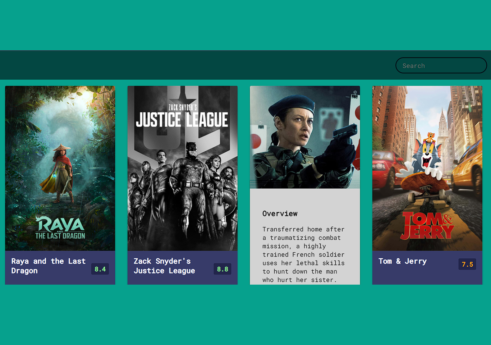 Movie app in JavaScript with source code