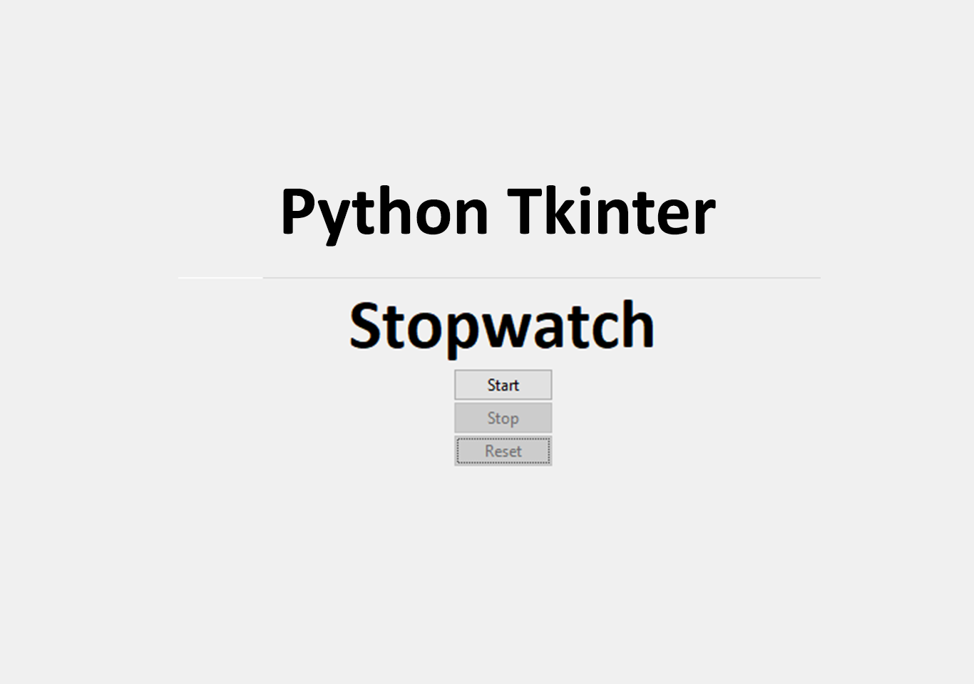 Python stopwatch with source code