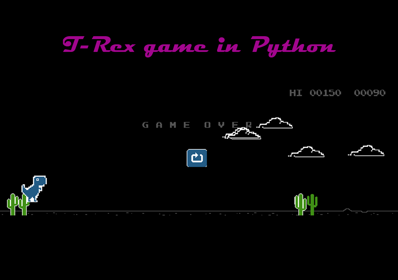 T-Rex game in Python with Source code