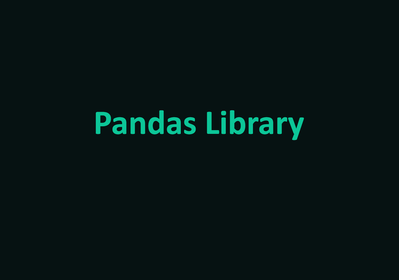 Python pandas library