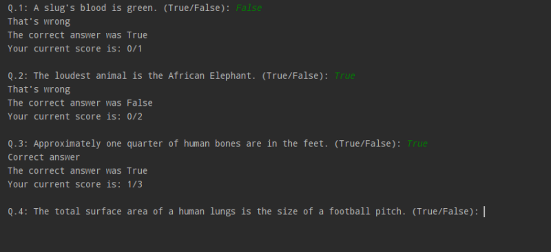 Build a Quiz game With Python 3 with free source code