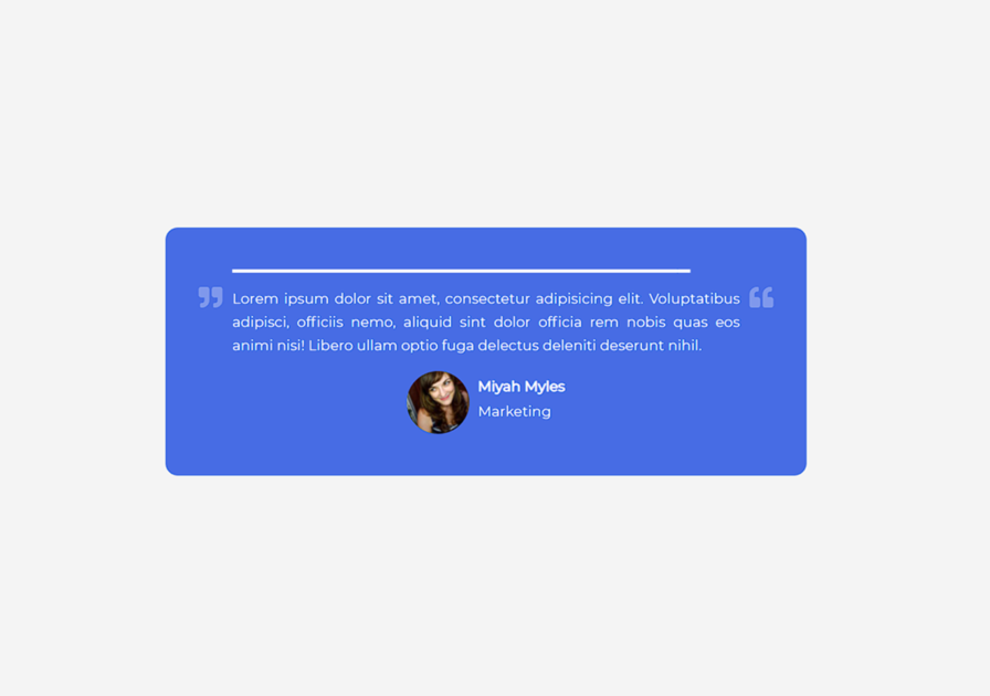 testimonial box