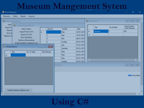 Museum management system in C#