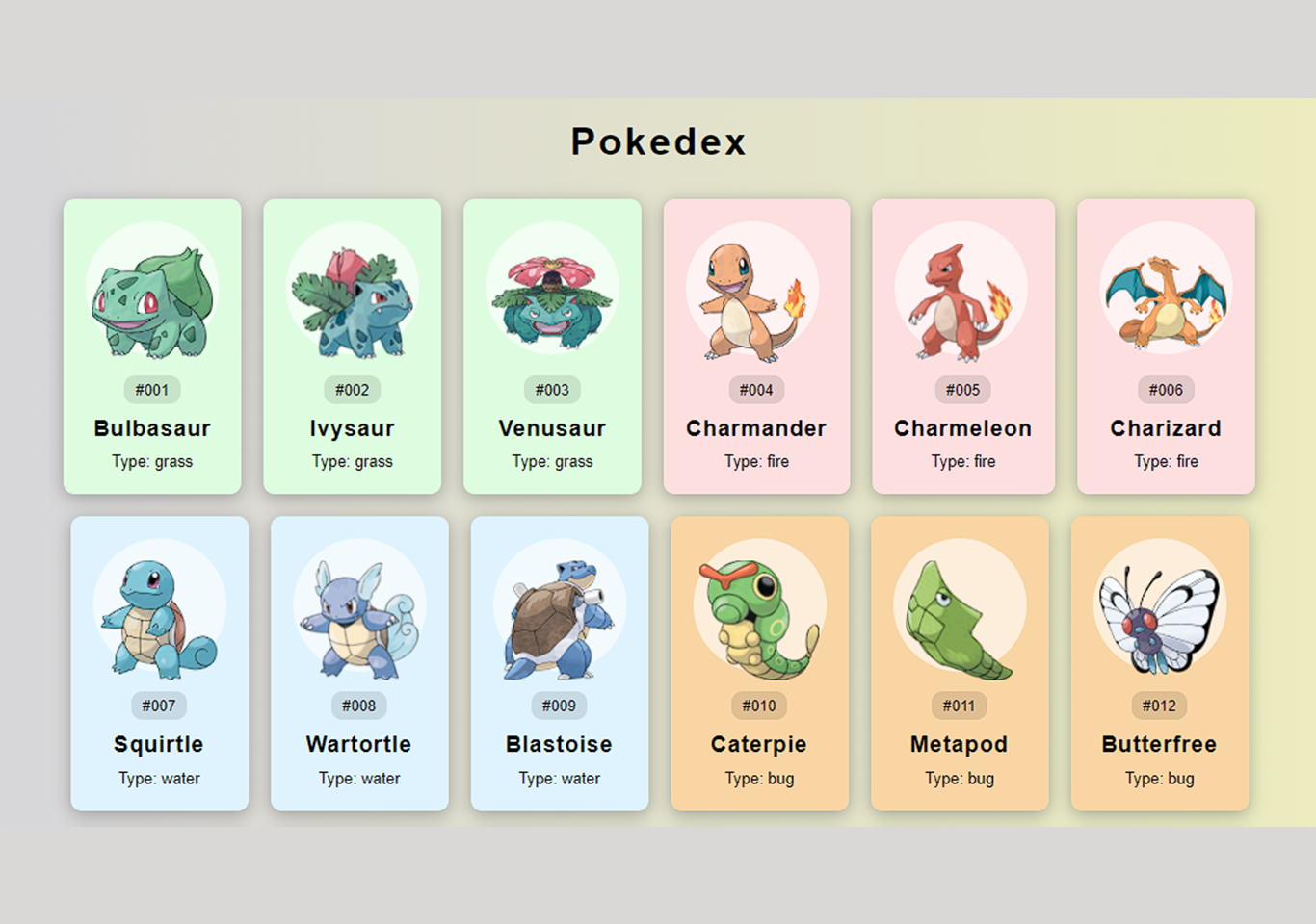 Pokedox project in JavaScript with source code