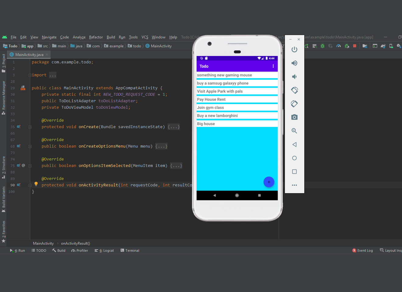 Todo app in android with source code