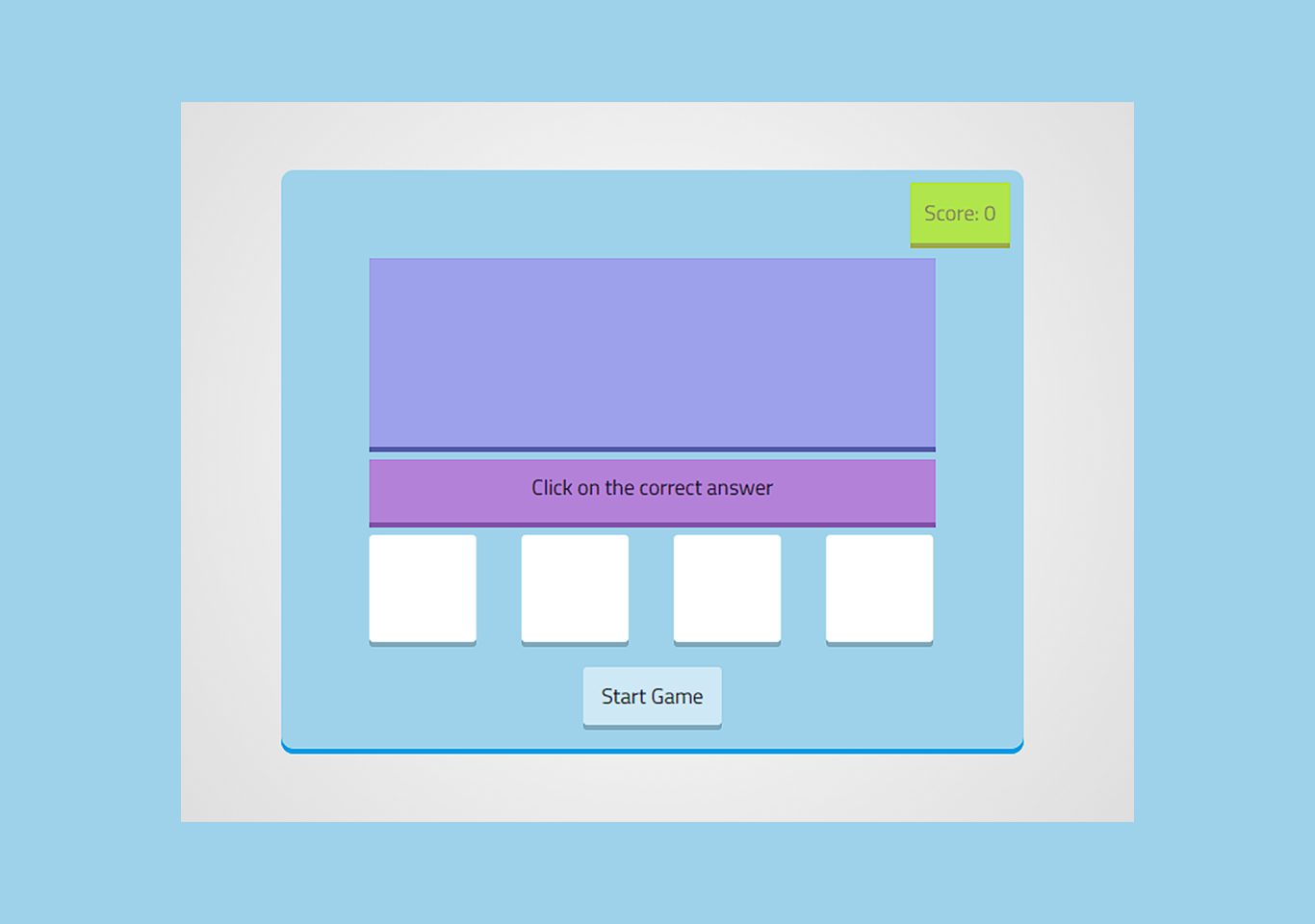 Math game in JavaScript