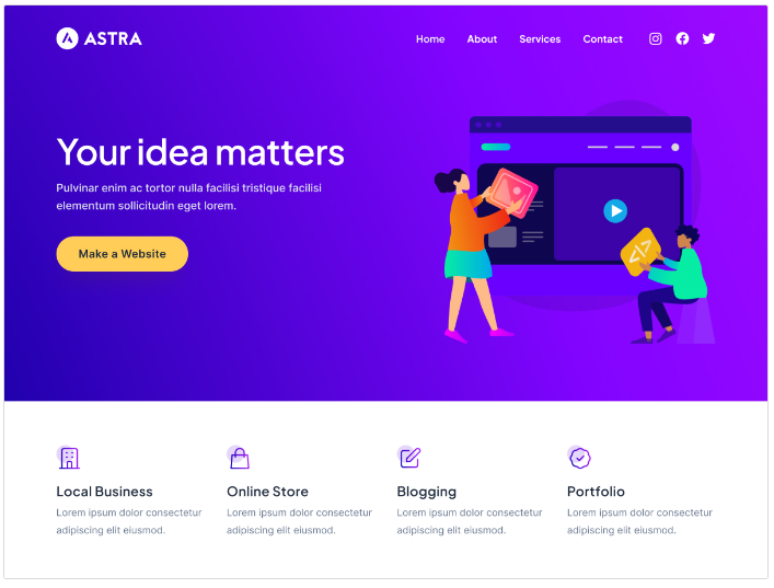 astra wordpress theme