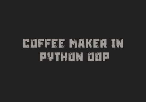 Coffee maker OOP in python