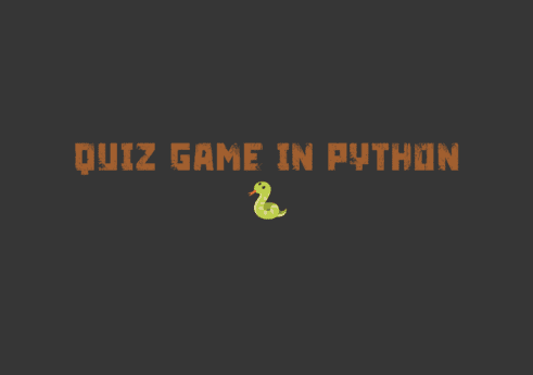 Quiz game in python