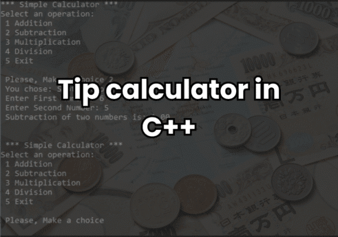 Tip calculator in C++