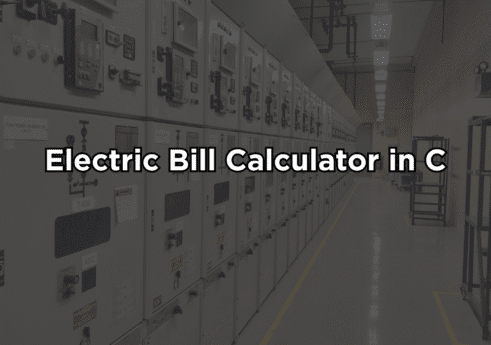 Electric bill calcualator in C