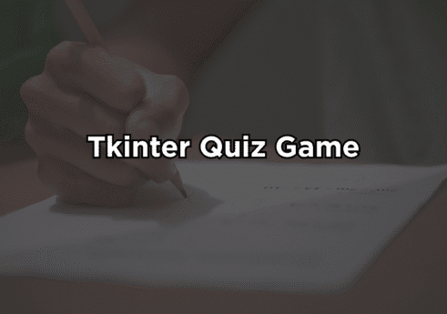 Tkinter quiz game in python
