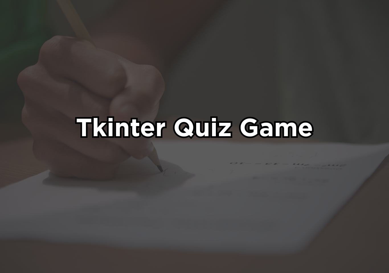 Tkinter quiz game in python