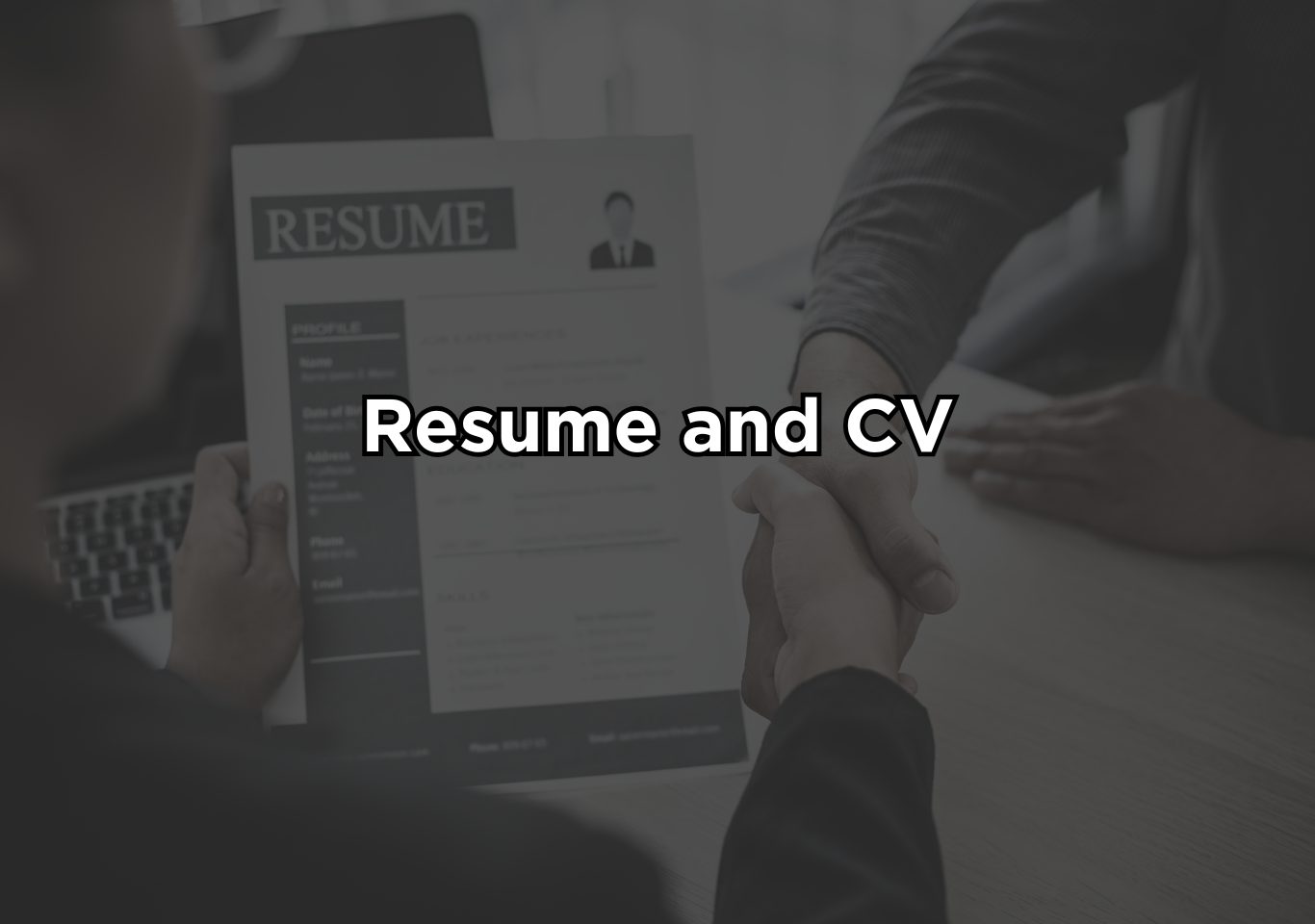 Resume and CV frontend site