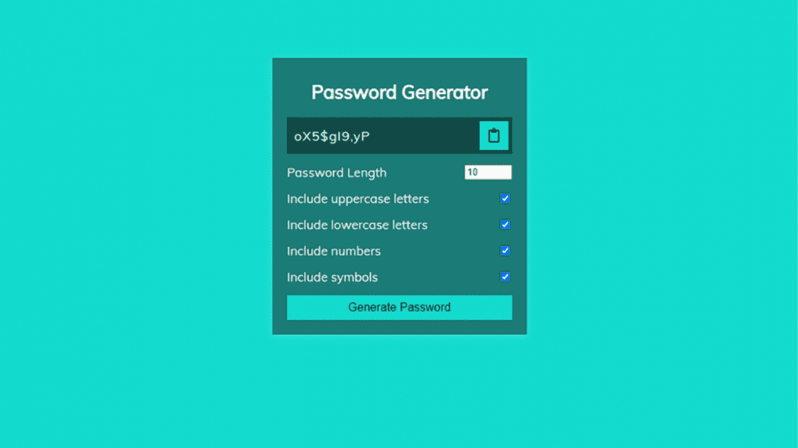 password generator - feature