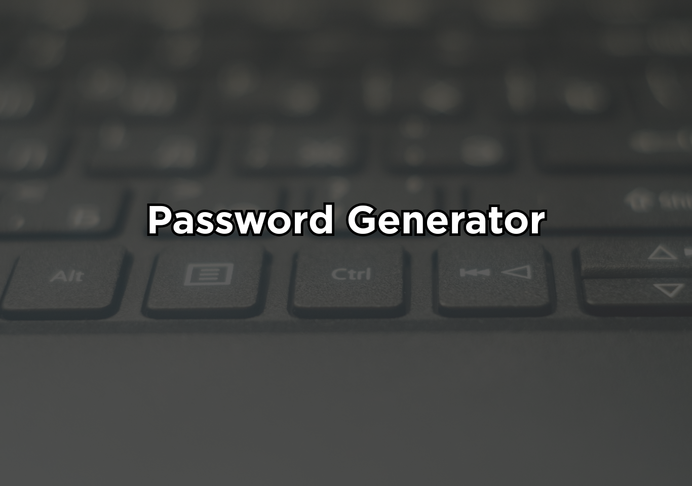 Password generator in JavaScript