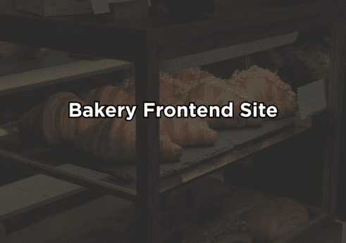 Bakery frontend site